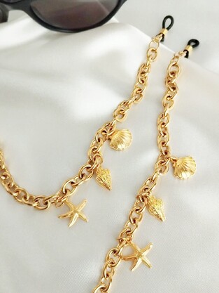 The Beach αλυσίδα γυαλιών gold