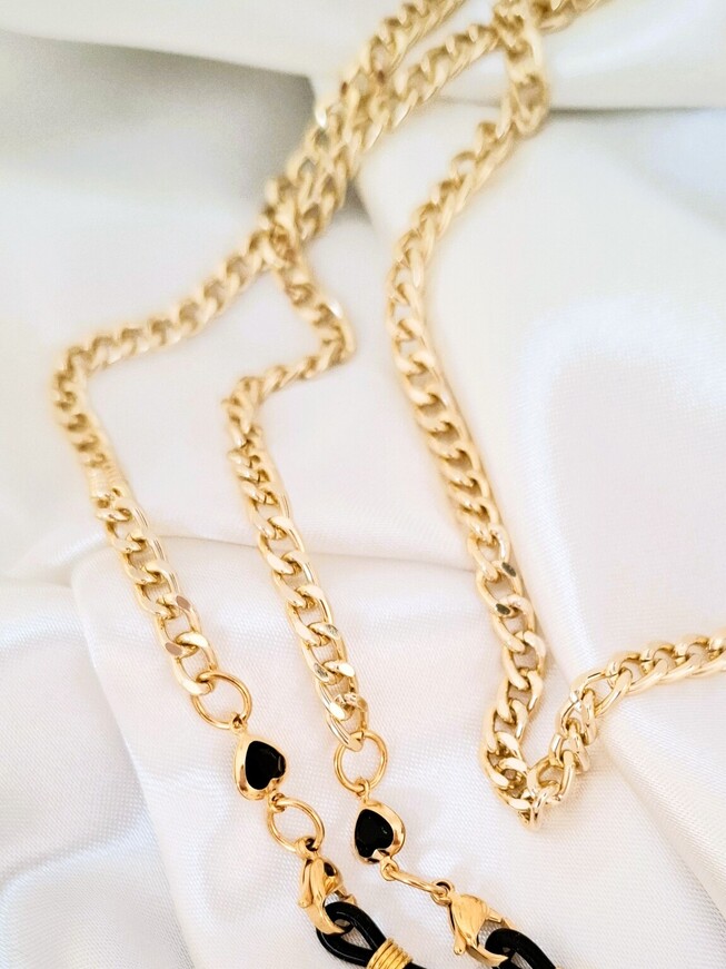 Ebony χρυσή αλυσίδα γυαλιών