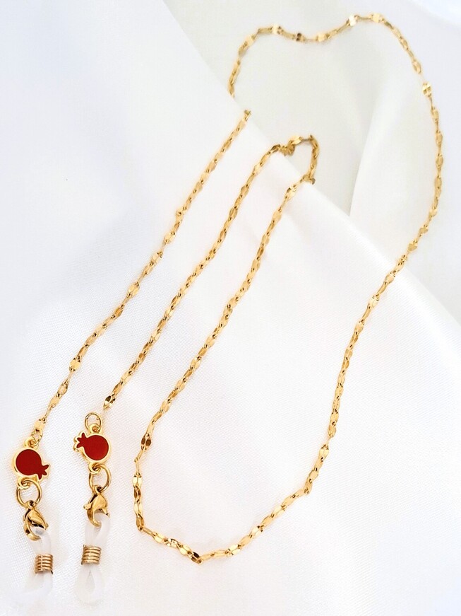 Pomegranate χρυσή αλυσίδα γυαλιών